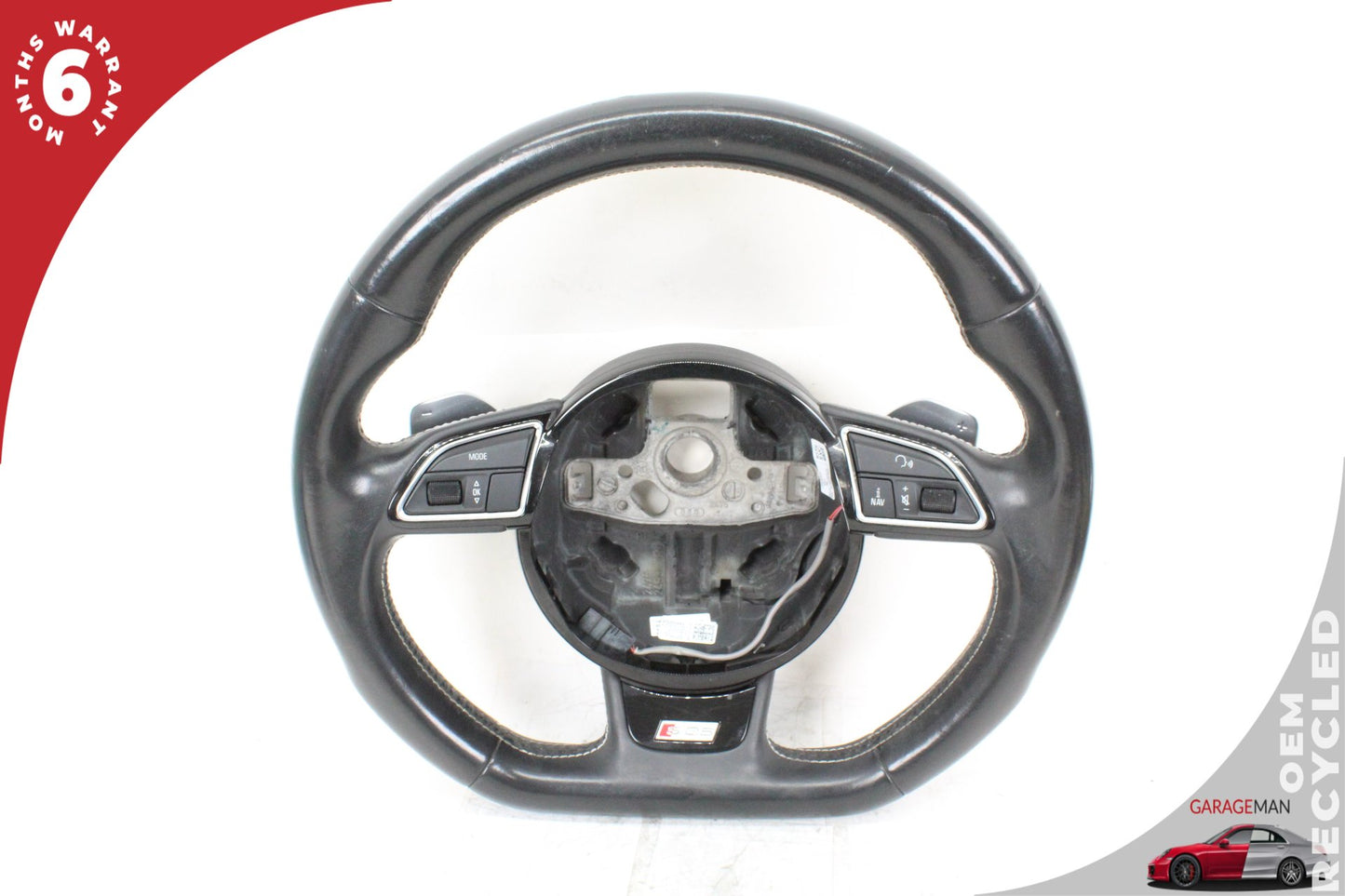14-17 Audi SQ5 8R Sport Flat Bottom Steering Wheel w/ Paddle Shifters 8R0419091A