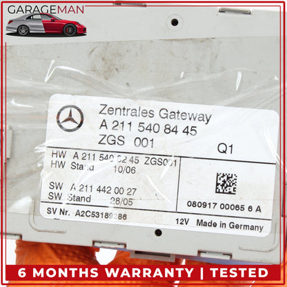 2001-2011 Mercedes W211 E350 Central Gateway Control Module Unit 2115408445 OEM