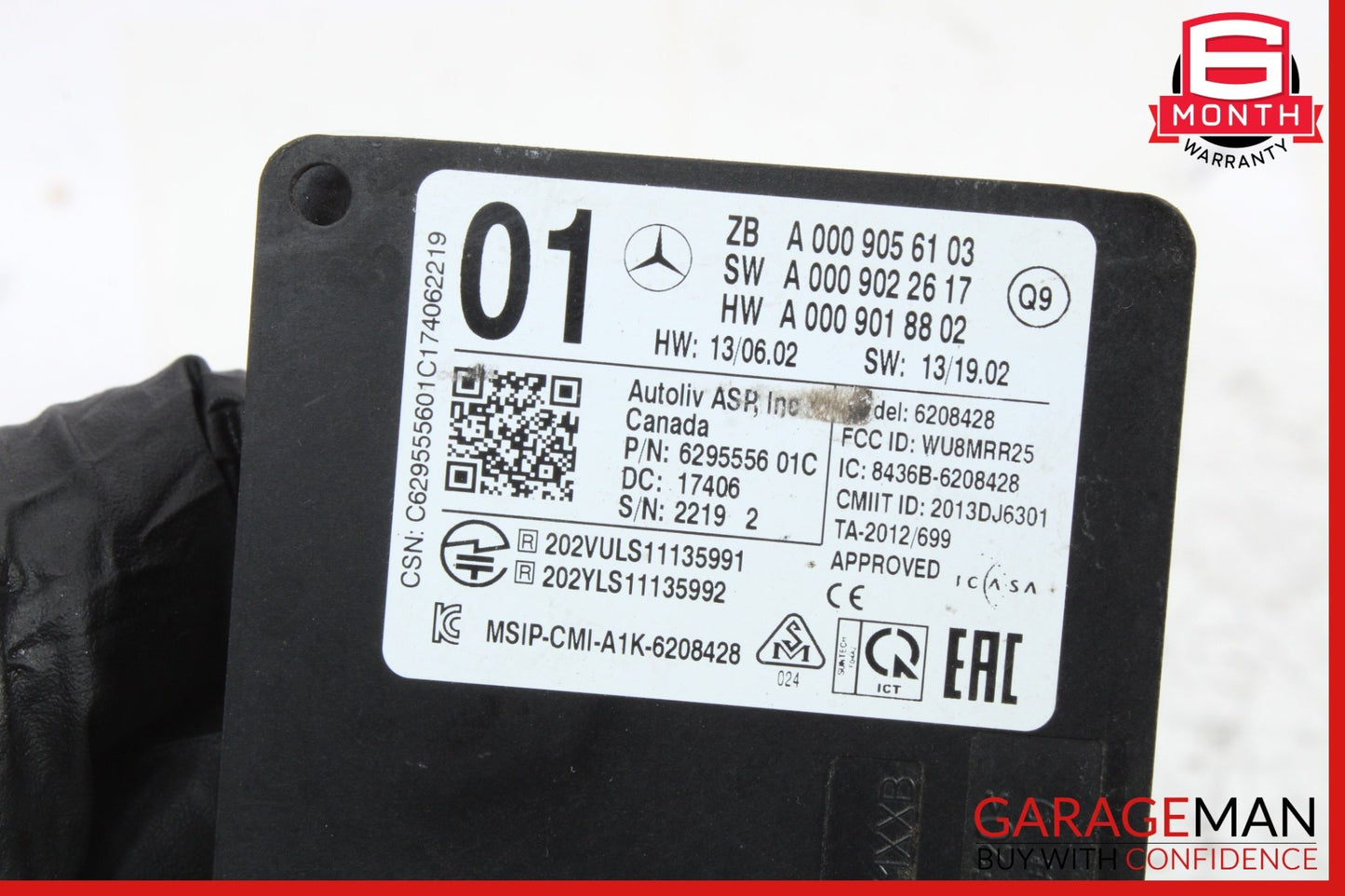 2014-2018 Mercedes-Benz C300 W205 Rear Blind Spot Radar Sensor Module 0009056103