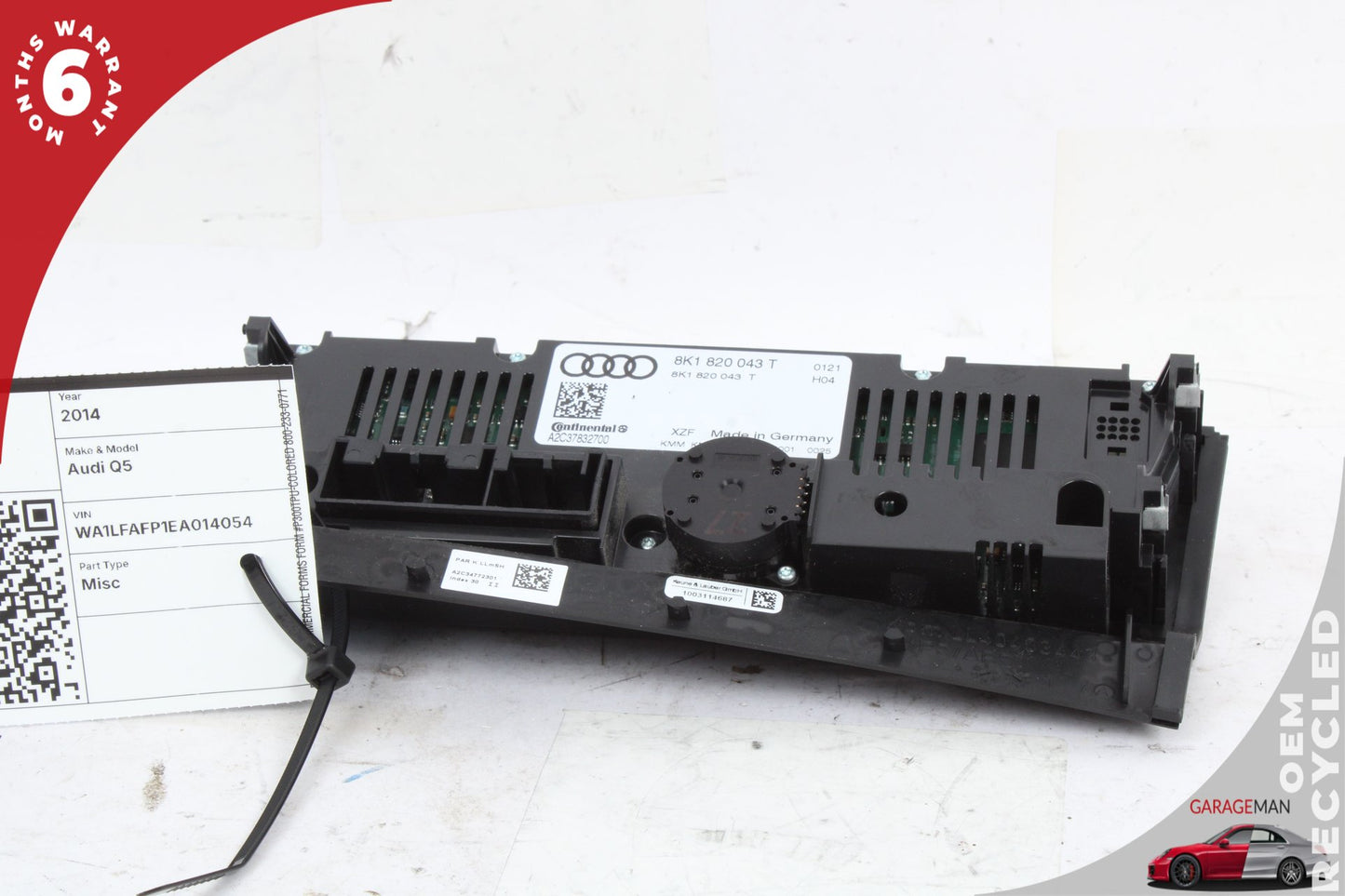 2012-2017 Audi Q5 8R Dash A/C AC Climate Control Panel Switch 8K1820043T OEM