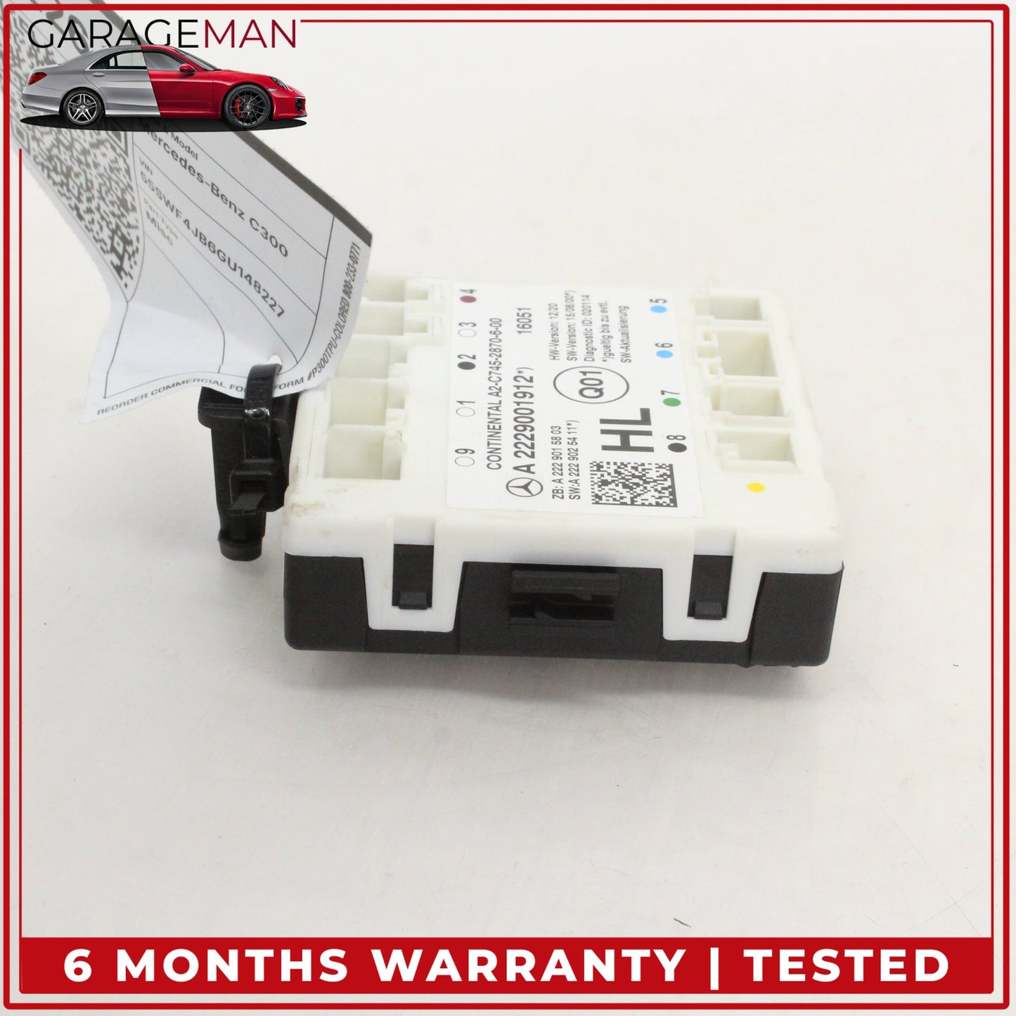 2015-2020 Mercedes W205 C300 Rear Left Side Door Control Module 2229001912 OEM