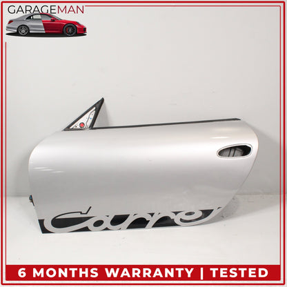 1997-2005 Porsche 911 Carrera 996 Front Left Side Door Shell Silver Metallic OEM