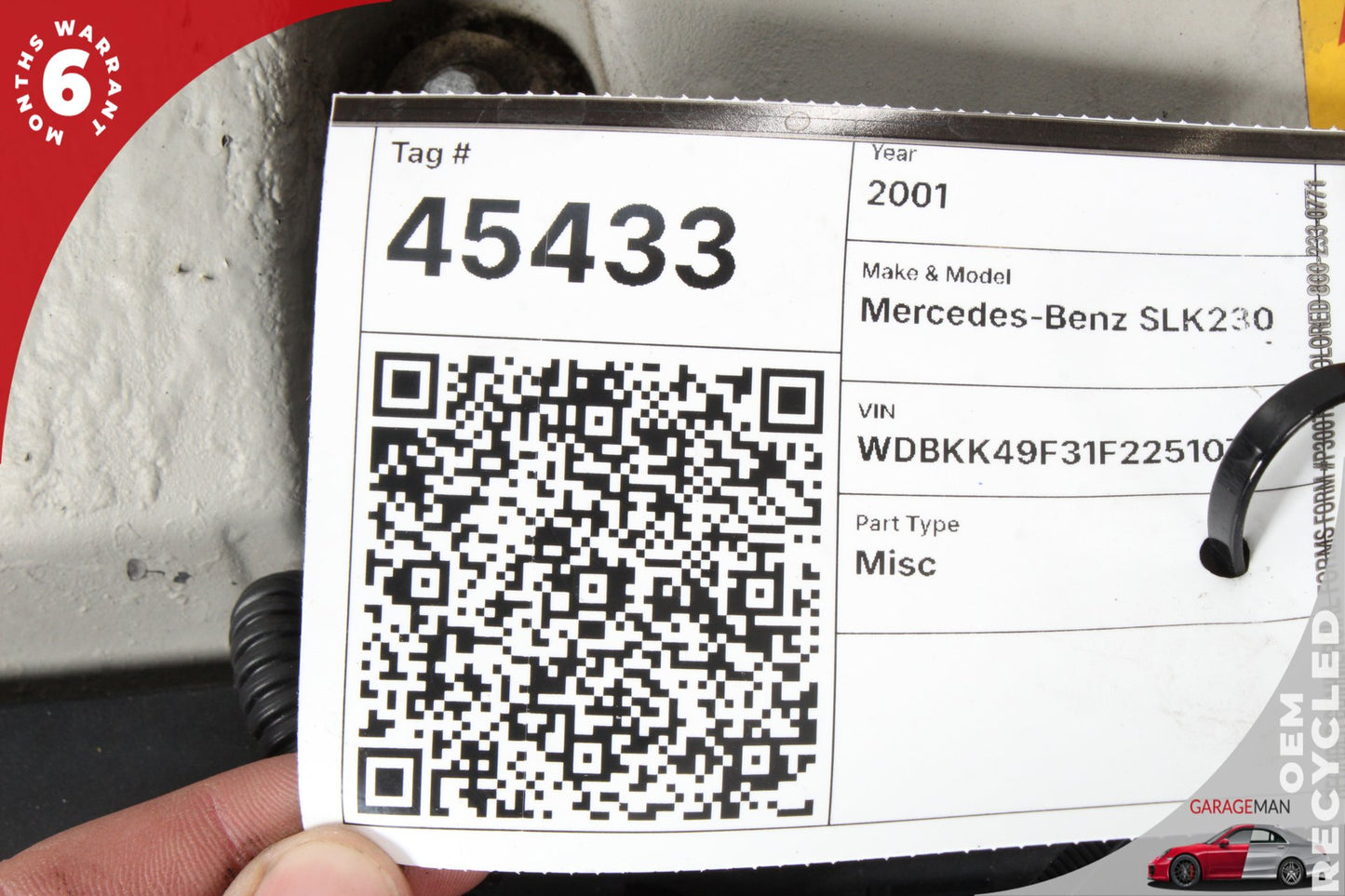 2001-2004 Mercedes-Benz SLK230 R170 RWD 2.3L Engine Motor 111.983 173973 Miles OEM