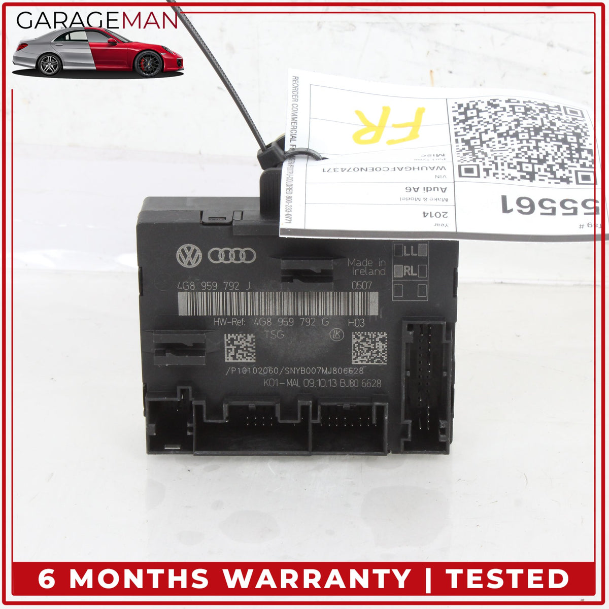 2012-2018 Audi A6 Front Right Passenger Side Door Control Module 4G8959792J OEM