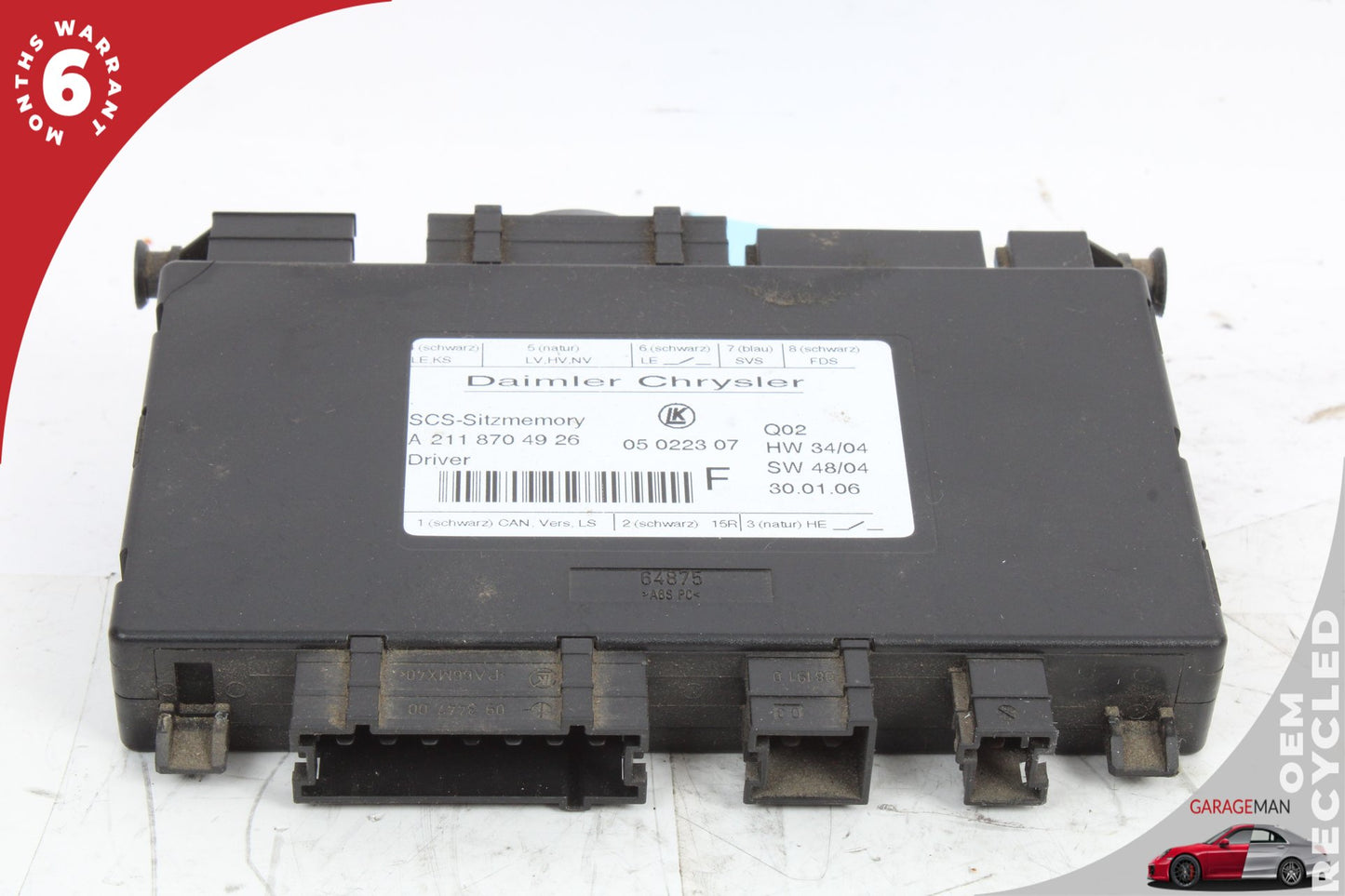 2003-2012 Mercedes X164 GL450 Front Left Side Seat Control Module 2118704926 OEM