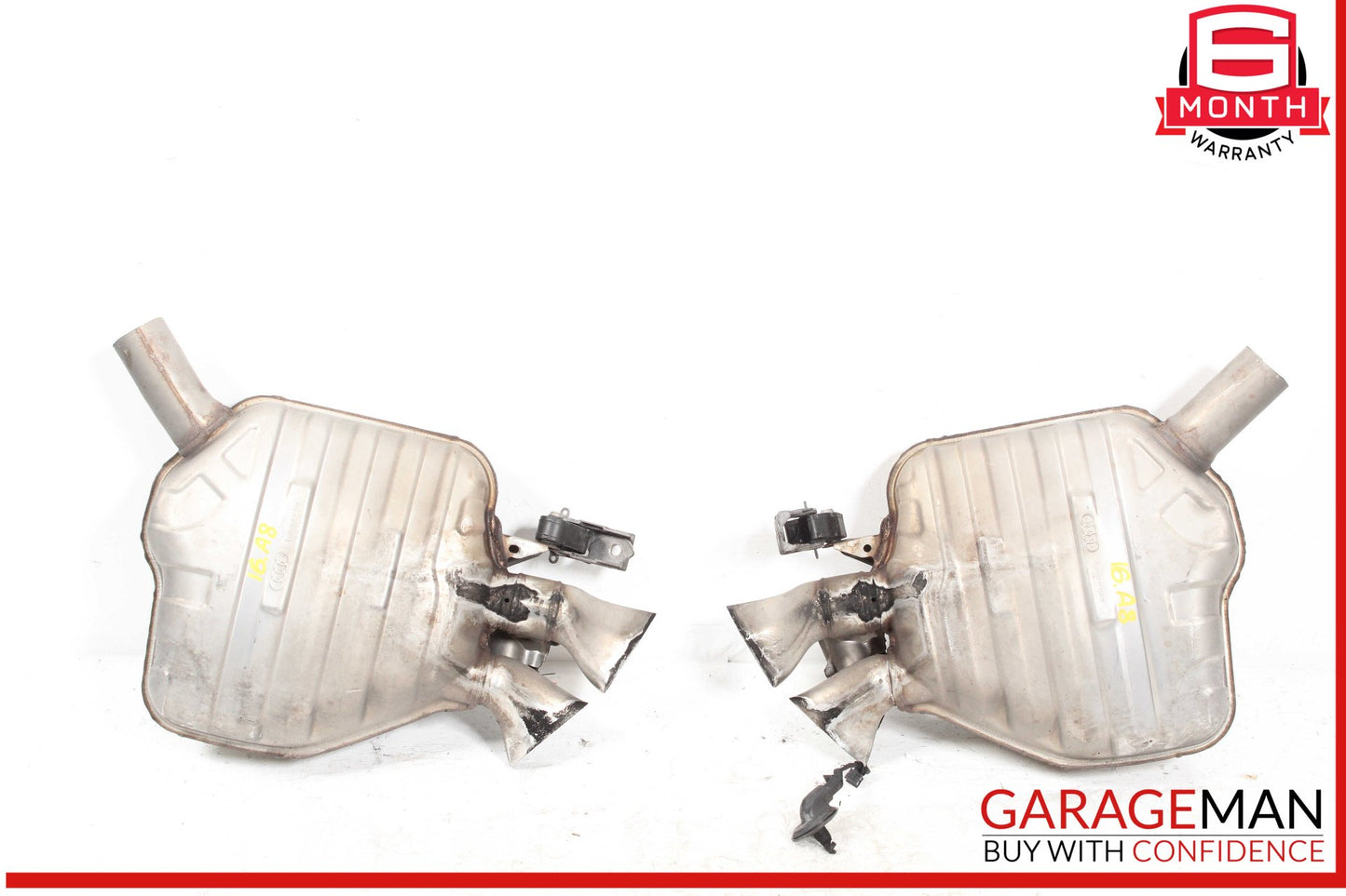 2015-2018 Audi A8 Right & Left Side Exhaust Muffler w/ Tip