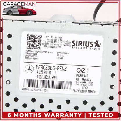 2015-2020 Mercedes W205 C300 Sirius Satellite Radio Receiver 2229005111 OEM