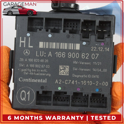 2012-2019 Mercedes W166 ML350 GL450 Rear Left Door Control Module 1669006207 OEM