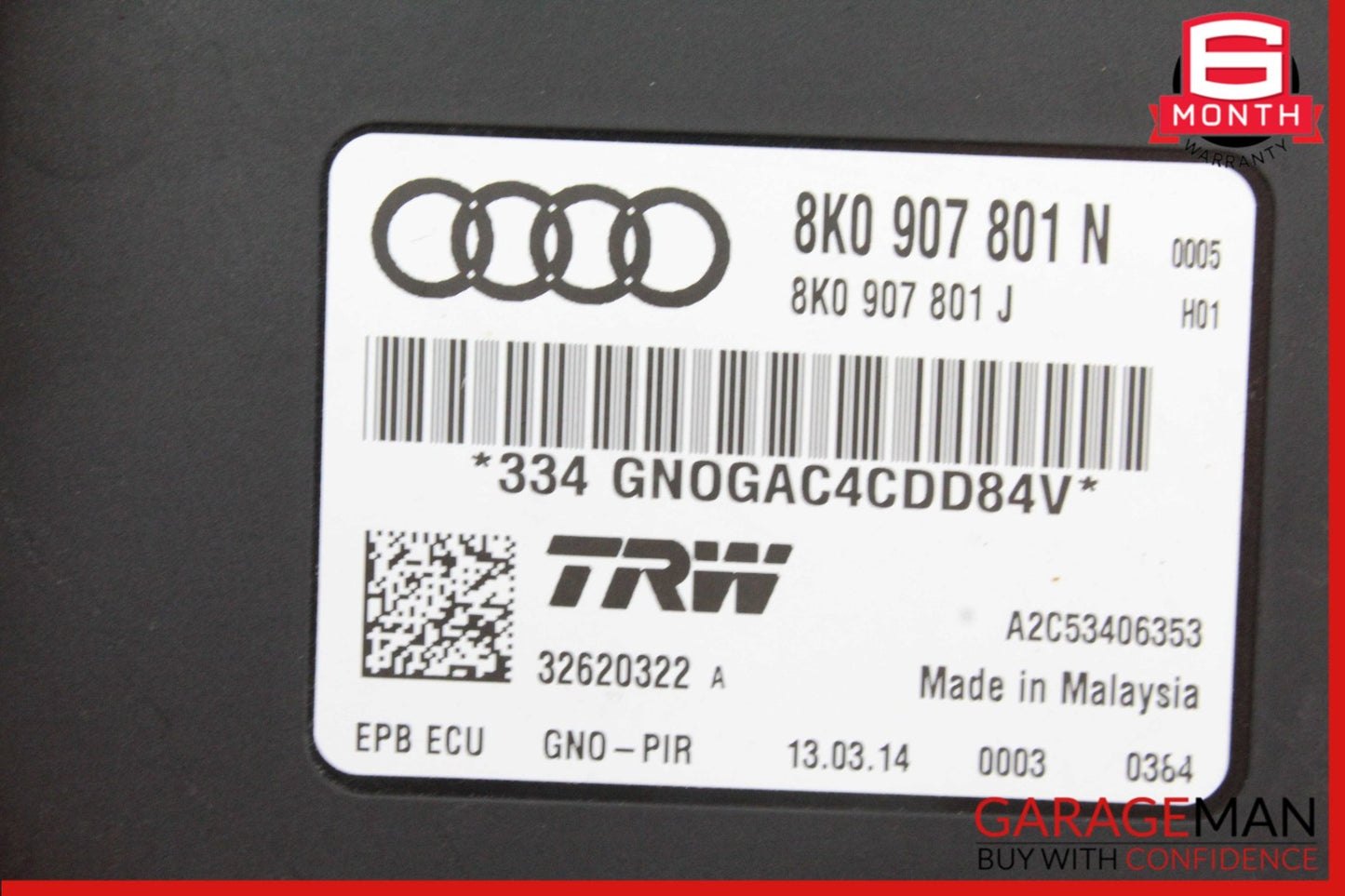 2013-2017 Audi RS5 8T Convertible Parking Brake Control Module 8K0907801N