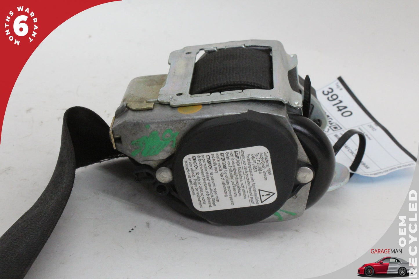 2012-2018 Audi A7 A6 Front Left Driver Side Seat Belt Black 4G8857705C OEM
