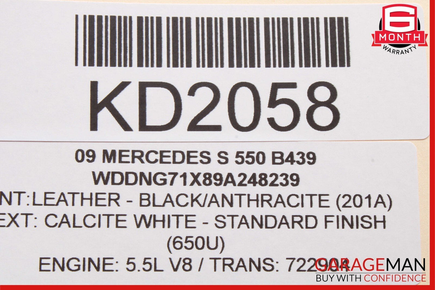 07-10 Mercedes W221 S450 S550 CL550 Steering Wheel Airbag Air Bag Assy