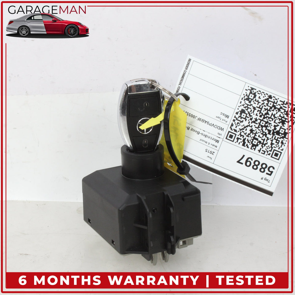 2014-2017 Mercedes W242 B Electric Drive Ignition Switch Module w/ Key Fob OEM