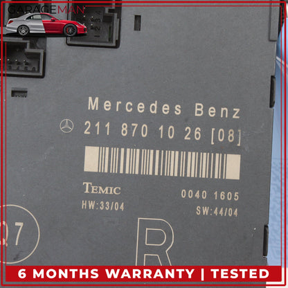2003-2009 Mercedes W211 E350 Front Right Side Door Control Module 2118701026 OEM