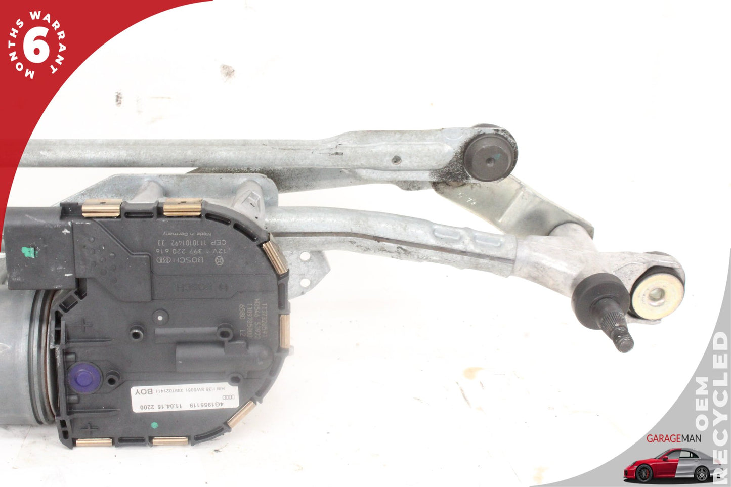 2012-2018 Audi A6 C7 Front Windshield Wiper Linkage w/ Motor 4G1955023A OEM