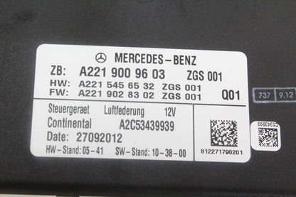 2007-2014 Mercedes-Benz S550 W221 Airmatic Suspension Control Module 2219009603