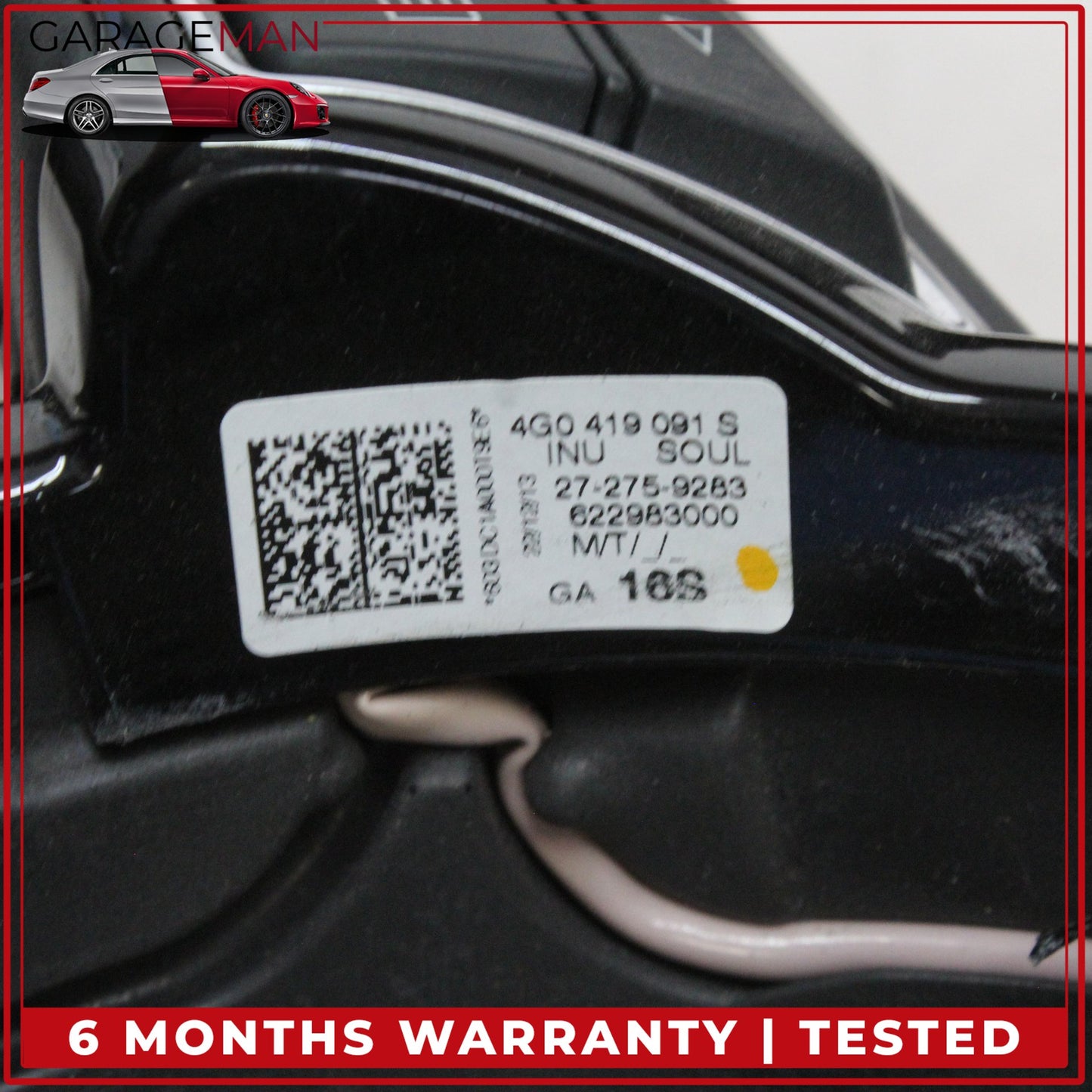 2012-2018 Audi A6 Front Left Steering Wheel w/ Paddle Shifters 4G0419091S OEM
