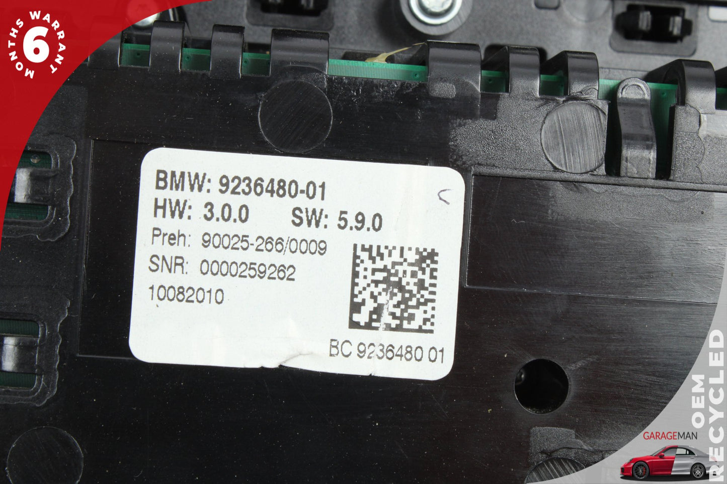 2011-2016 BMW 528i Front AC Climate Control Panel Audio CD Player 9236480 OEM