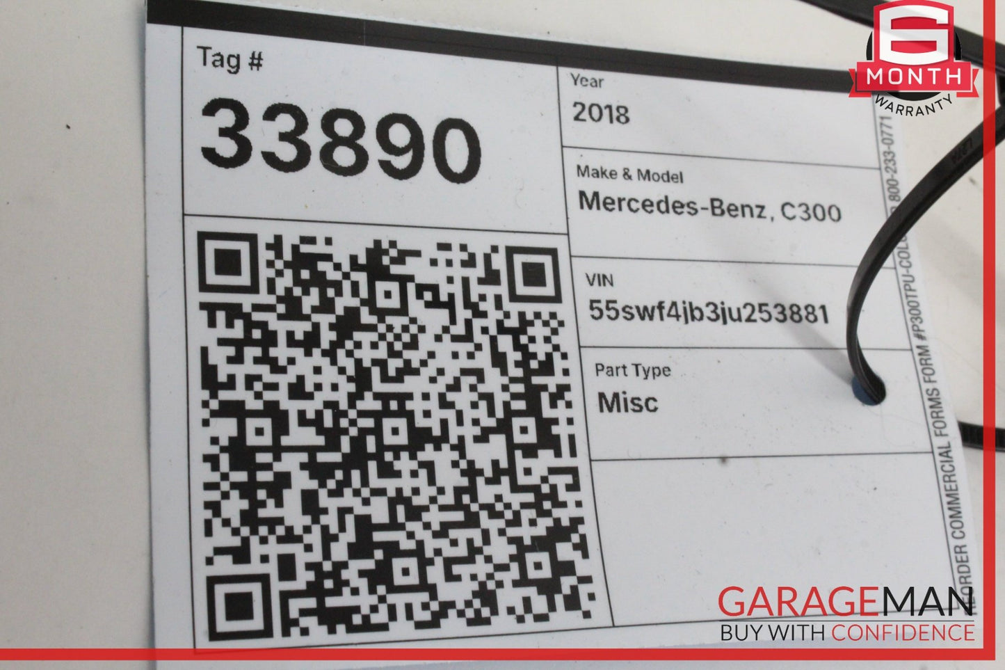 2018 Mercedes-Benz C300 W205 Sedan Rear Left Window Regulator Motor 2139060502 Genuine