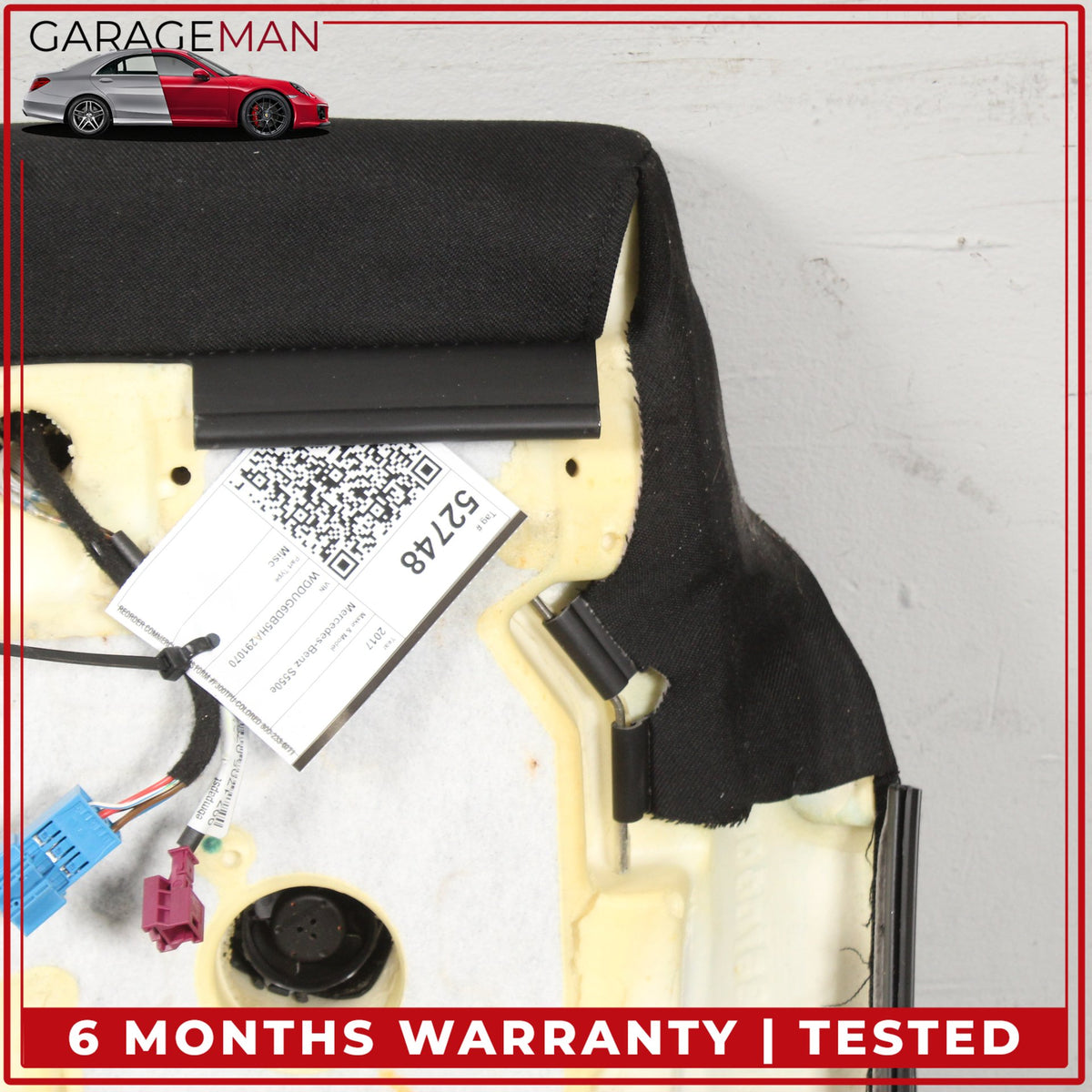 2014-2017 Mercedes W222 S550e Front Left Lower Bottom Seat Cushion Black OEM