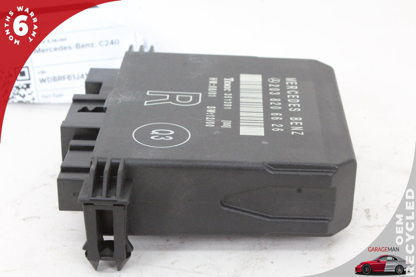 2001-2007 Mercedes W203 C240 Rear Right Side Door Control Module 2038206626 OEM