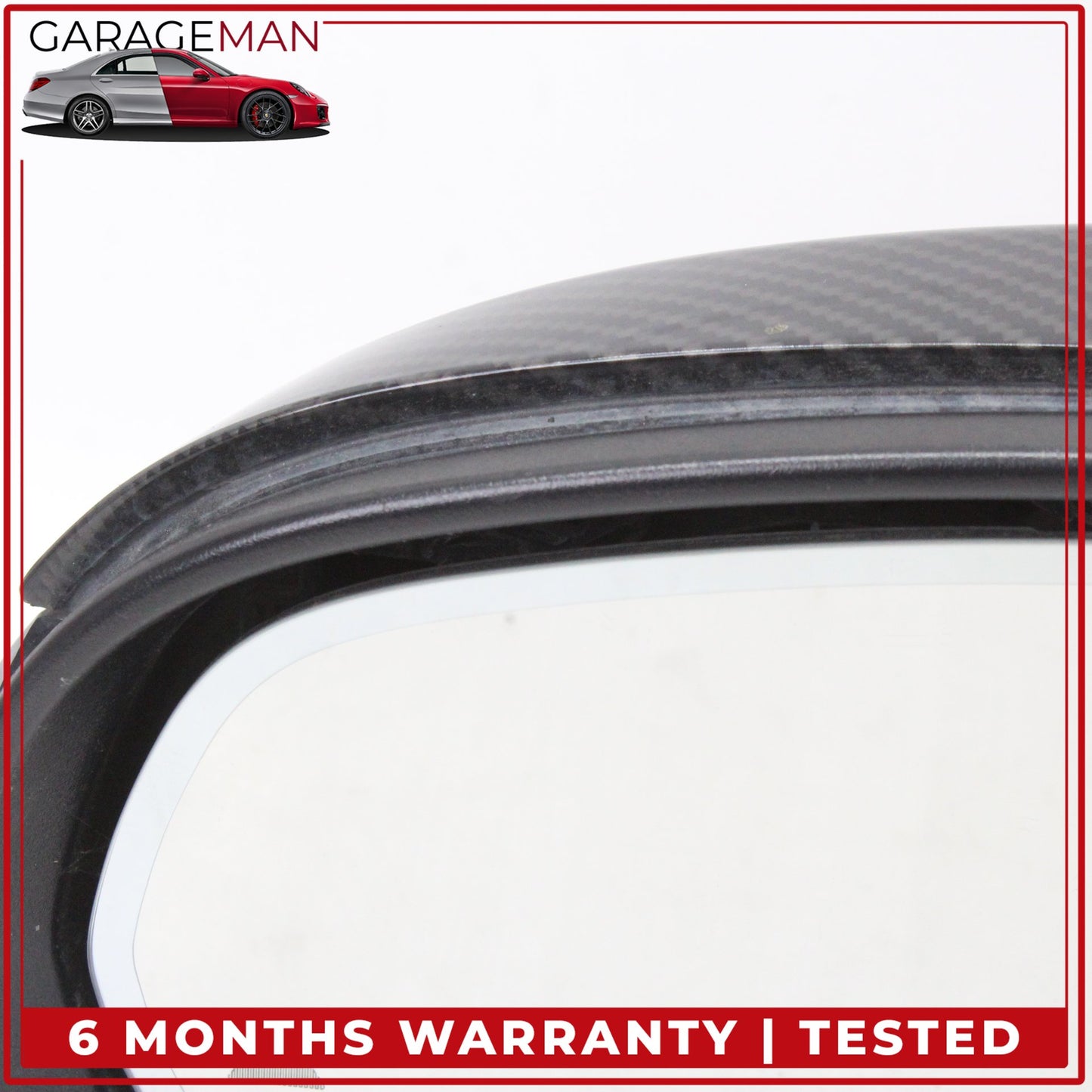 2015-2016 Mercedes W205 C300 Left Rear View Mirror w/ Blind Spot Carbon Fiber