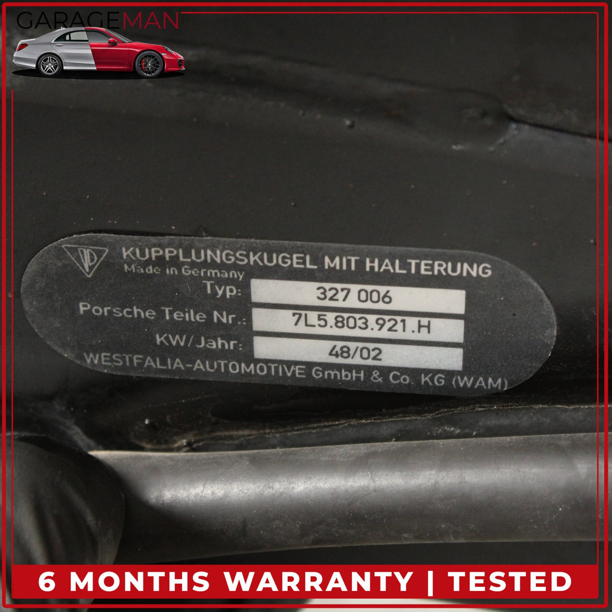 2003-2010 Porsche Cayenne 955/ Touareg Trailer Rear Tow Hitch Reinforcement Bar