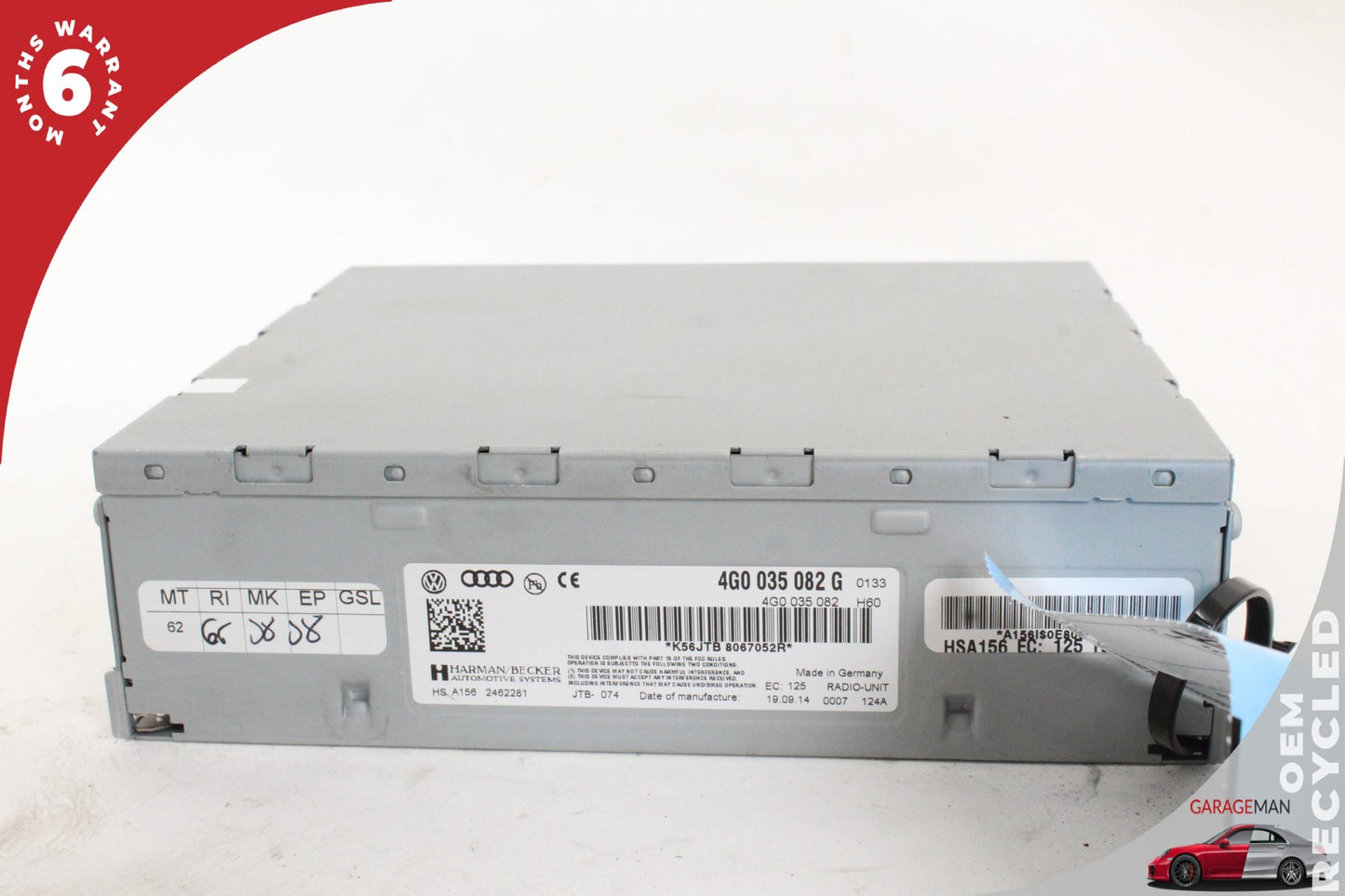 2012-2018 Audi A6 A7 MMI Radio Receiver Control Head Unit 4G0035082 OEM