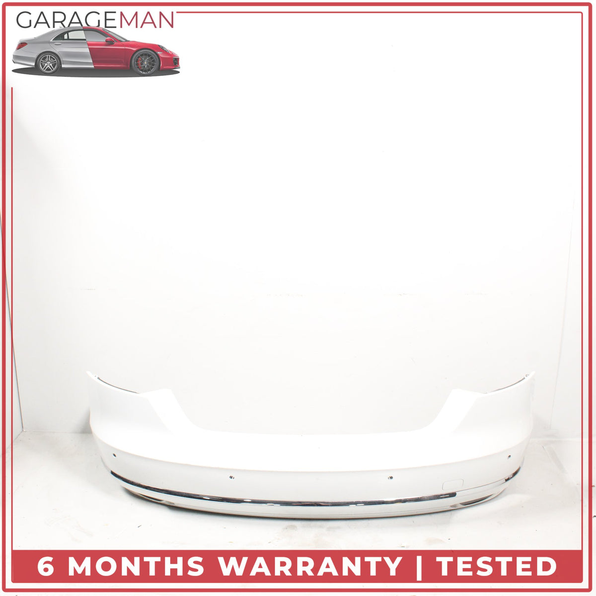 2015-2018 Audi A8 Quattro Rear Bumper Cover White 4H0253825K OEM