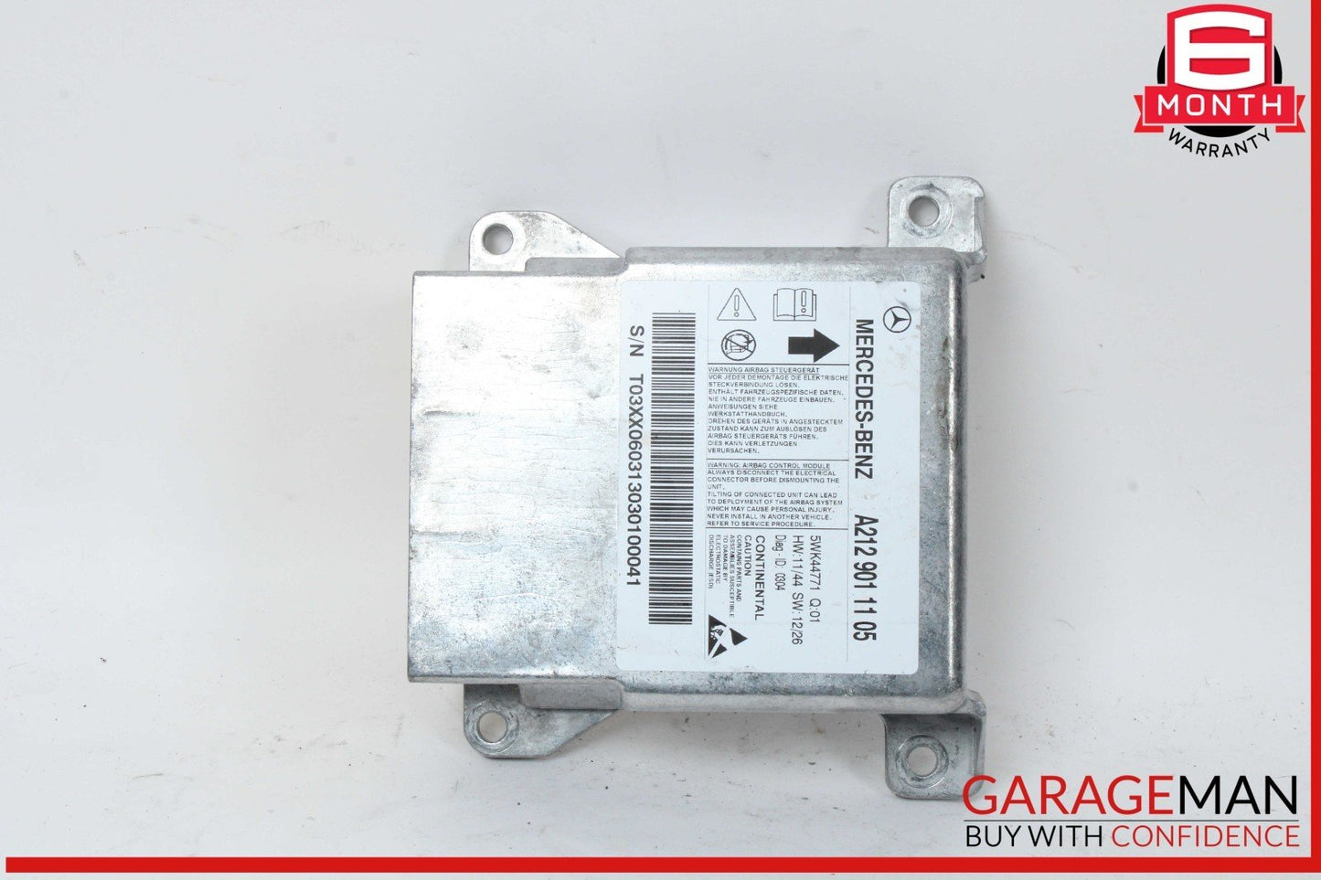 14-16 Mercede W212 E350 Airbag Air Bag Sensor SRS Control Module OEM