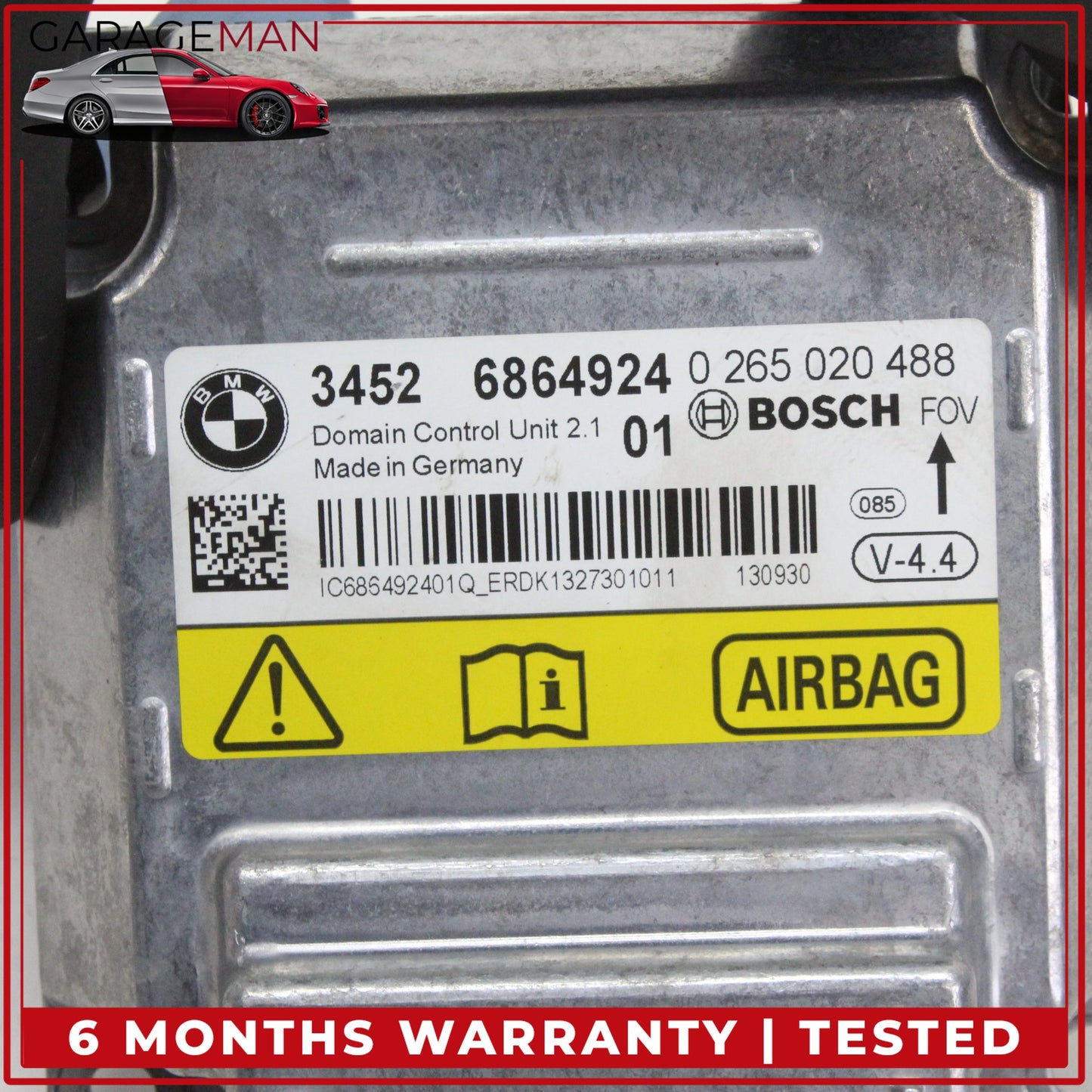 2012-2018 BMW 650i 640i SRS Airbag Air Bag Sensor Module Bosch 6864924 OEM