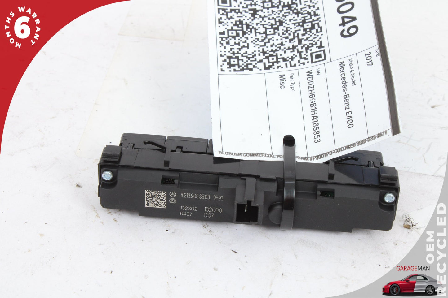 17-19 Mercedes-Benz E400 W213 Station Wagon Parking Aid Switch Block 2139053603 OEM