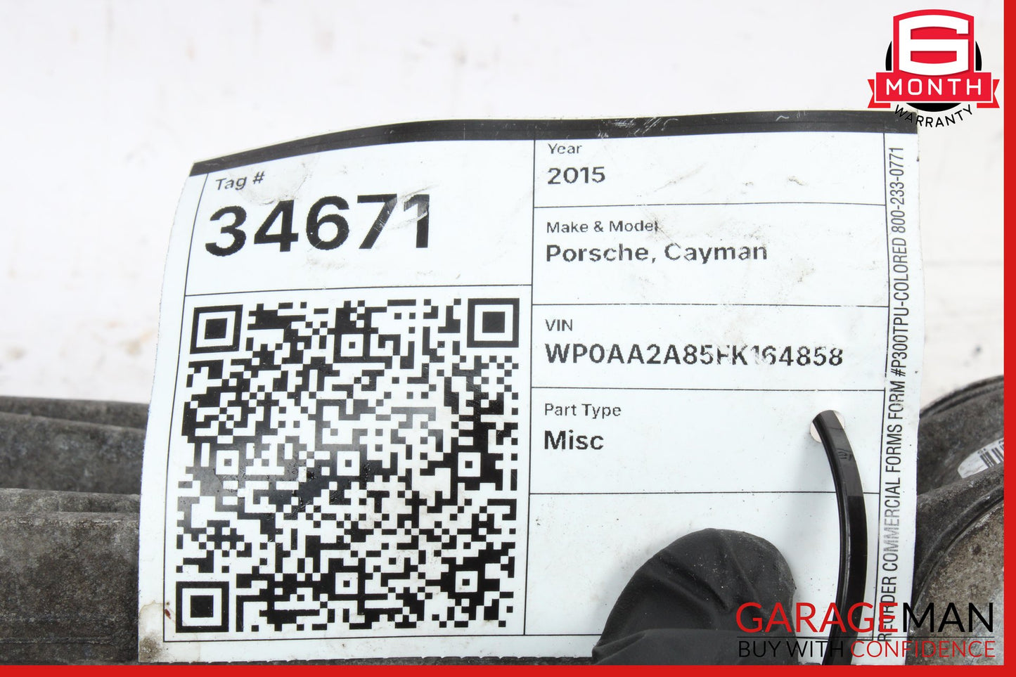 2013-2016 Porsche Cayman 981 Rear Left or Right Lower Control Arm 99134134101