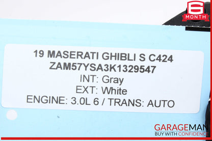 2014-2019 Maserati Ghibli Trunk Lift Support 670109185