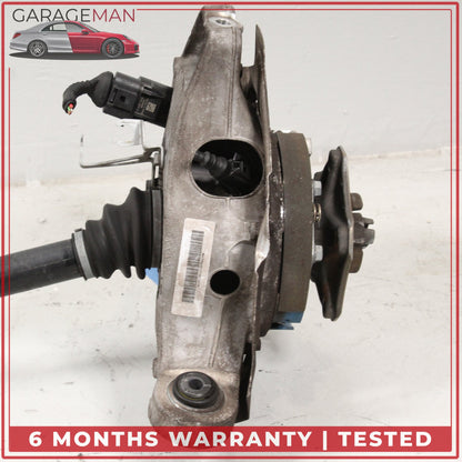 2010-2016 Porsche Panamera 970 Rear Left Spindle Knuckle Wheel Hub w/ Shaft OEM