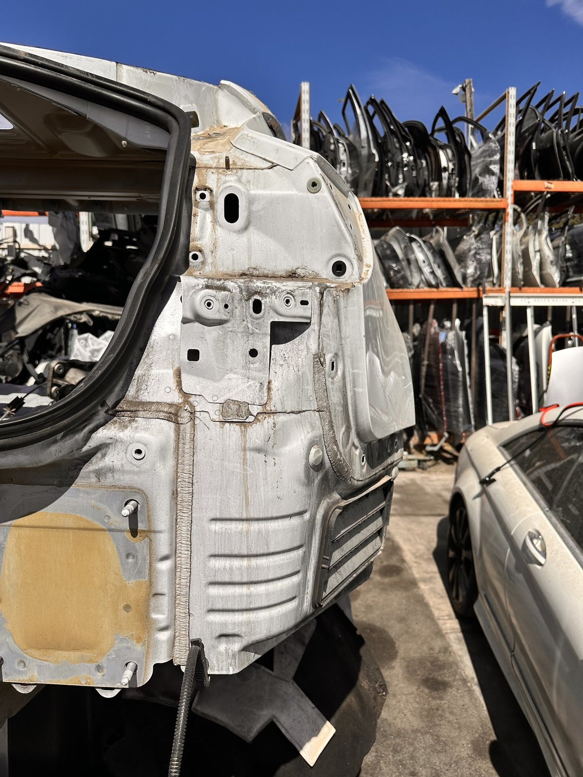 2017-2023 Tesla Model 3 Rear Right Side Quarter Frame Body Panel Pearl White OEM
