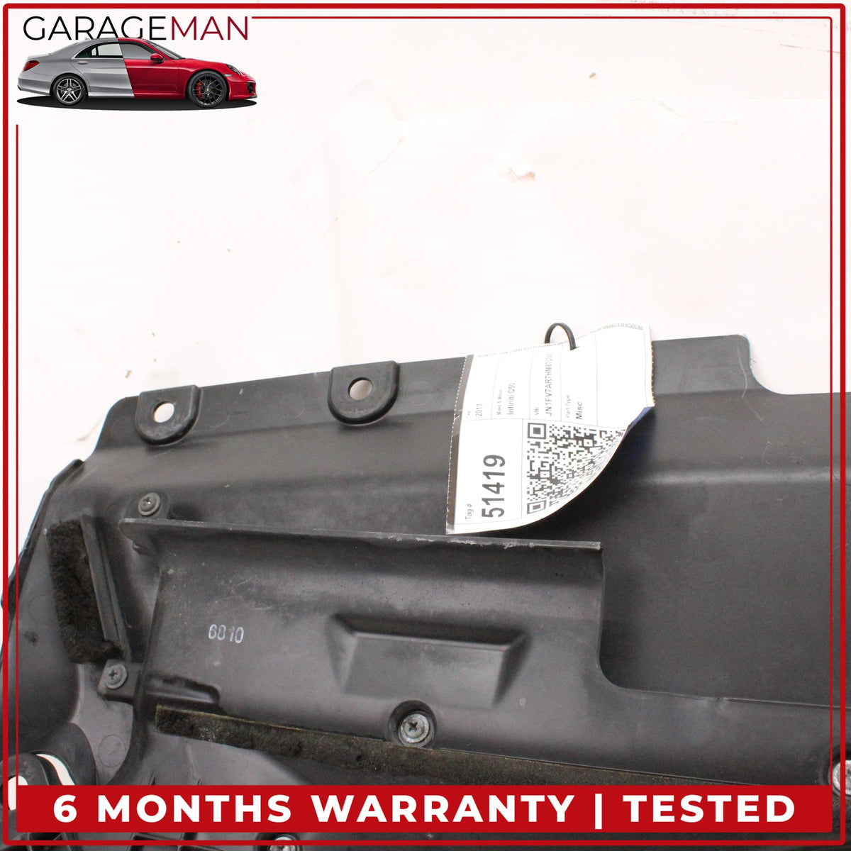 2016-2024 Infiniti Q50 Q60 Front Air Intake Duct Panel Radiator Cover OEM