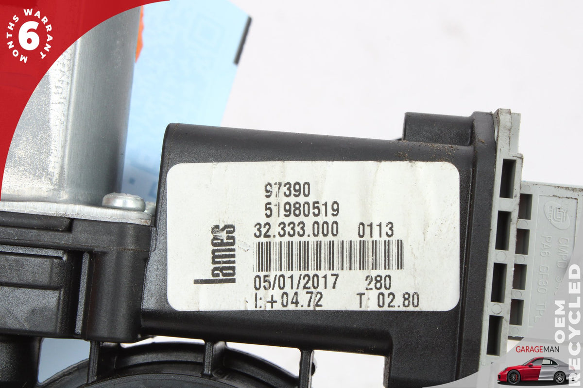 2014-2017 Fiat 500L Rear Right Passenger Side Window Regulator Motor OEM