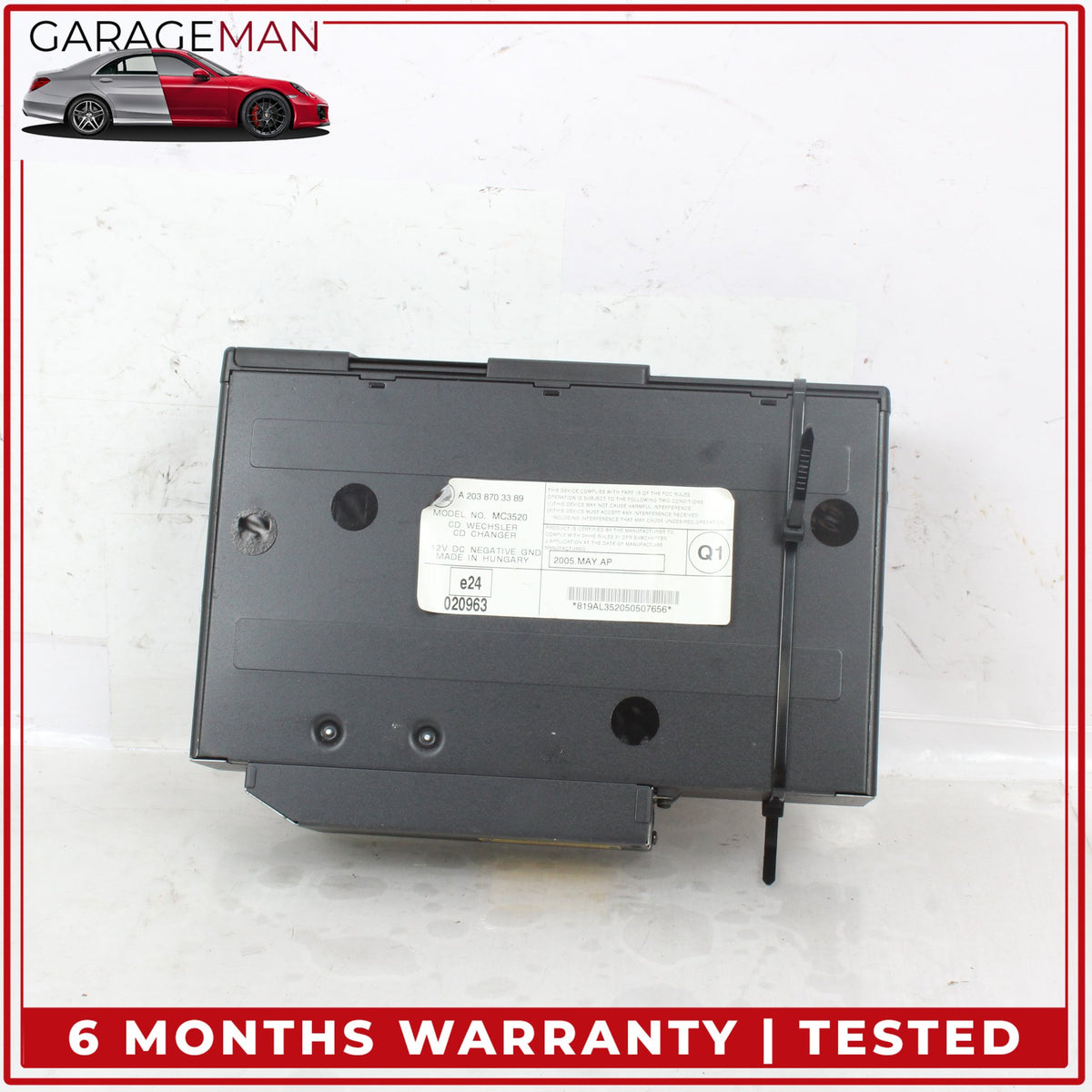 2005-2009 Mercedes R230 SL500 CLK350 CD Changer 6 Disk Player 2038703389 OEM
