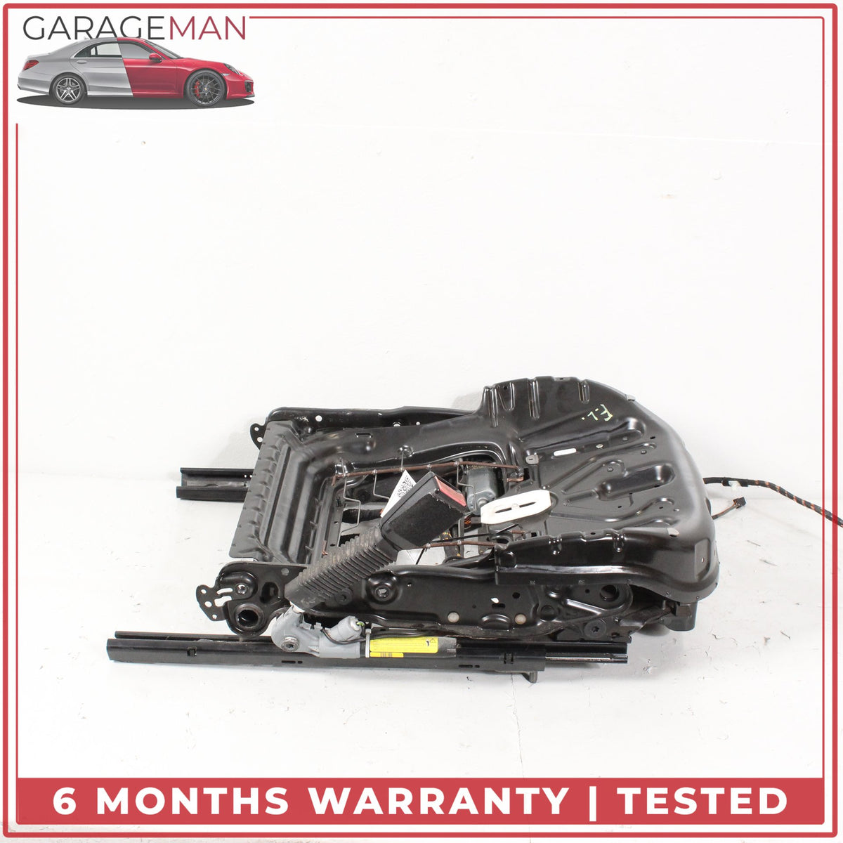 2010-2012 Range Rover L322 Front Left Seat Track Rail Frame w/ Motors OEM