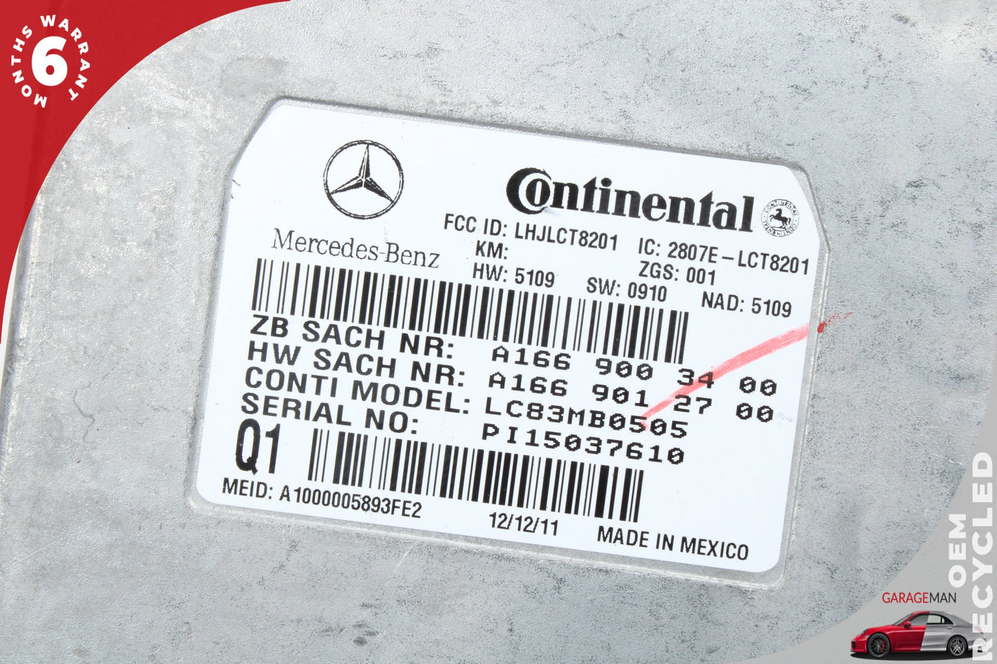 2007-2014 Mercedes X164 GL450 Voice Communication Control Module 1669003400 OEM