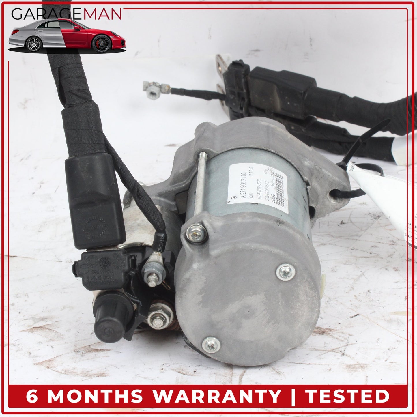 2015-2020 Mercedes W205 C300 Engine Starter Motor w/ Battery Cable Harness OEM