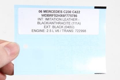 05-07 Mercedes-Benz W203 C230 Front Left Lower Bottom Seat Cushion 2048600205