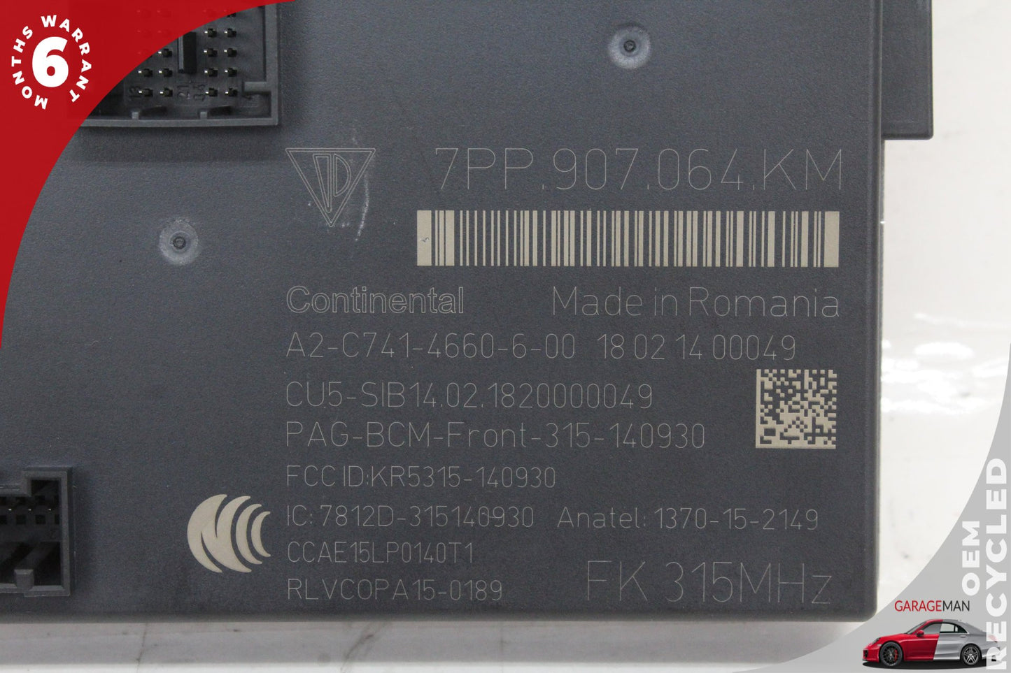 2012-2024 Porsche Macan 95B BCM Body Comfort Control Module Unit 7PP907064KM OEM