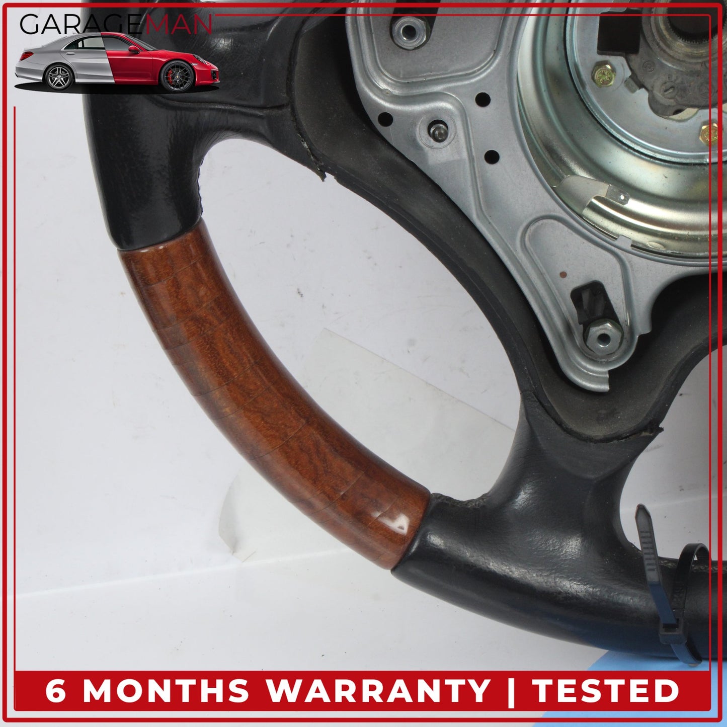 2001-2004 Mercedes R170 SLK320 SLK230 Driver Steering Wheel Wood Black OEM