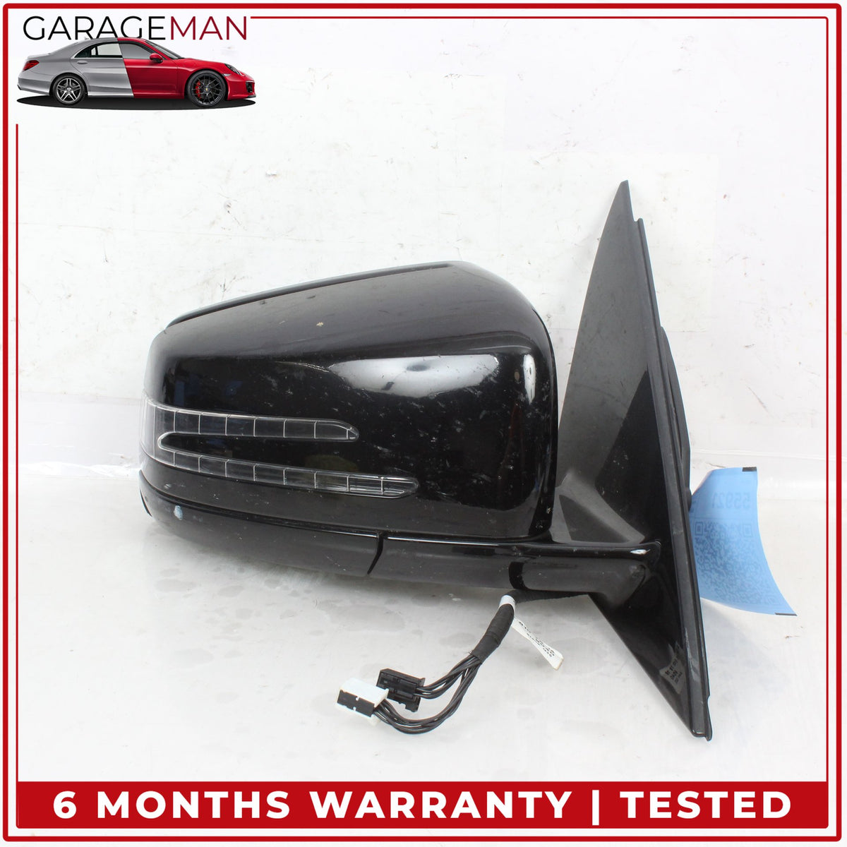 2010-2016 Mercedes W212 E350 Right Door Rear View Mirror w/ Blind Spot Black OEM