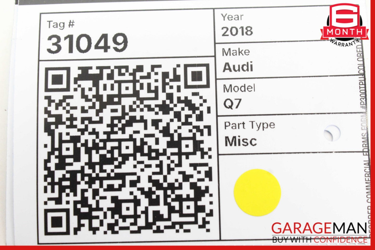 2017-2019 Audi Q7 SUV Headlight Switch 4M0941531AG Genuine
