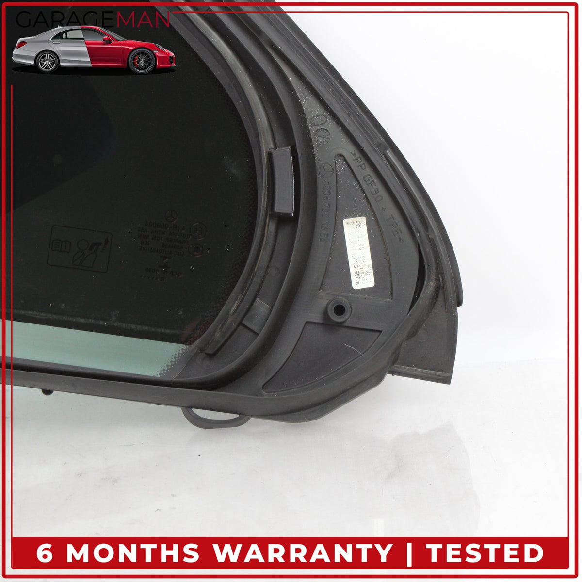 2015-2021 Mercedes-Benz C300 W205 Rear Right Door Fixed Window Glass A2057300655 OEM