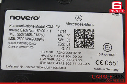 2013-2016 Smart Fortwo 451 Telematics Communication Control Module 2429003701