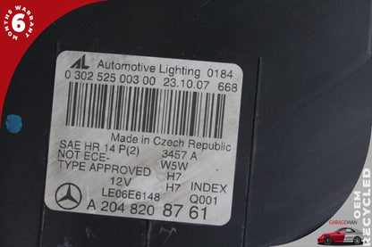 08-11 Mercedes-Benz C300 w204 Sedan Front Left Halogen Head Light Lamp 2048208761