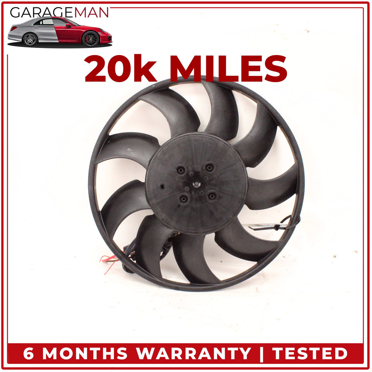 2015-2025 Porsche Macan 95B Radiator Cooling Fan Blade w/ Motor 95B959455G OEM